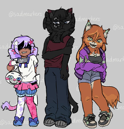 oc lineup! left to right : Ze, Nokon, Bri